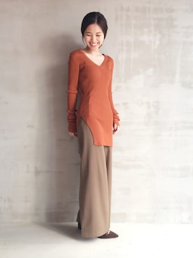 「BAUM UND PFERDGARTEN（バウムウンドヘルガーデン）のアイテム」を使った、hayashiさん（レディース・153cm）の秋コーディネート