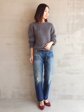 「HELIOPOLE(HELIOPOLE)」｜「アイテム（バレエシューズ）」を使った、hayashiさん（レディース・153cm）の秋コーディネート