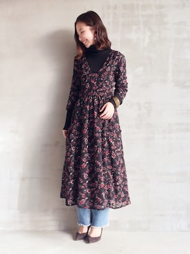 「HELIOPOLE（エリオポール）のアイテム（アクセサリー）」を使った、hayashiさん（レディース・153cm）の秋コーディネート
