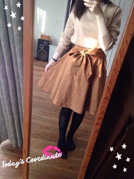 「OPAQUE（オペーク）のアイテム（アクセサリー）」を使った、Alexxさん（レディース・157cm）の秋コーディネート