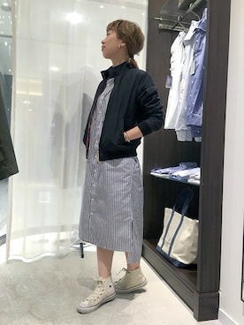 「HELIOPOLE（エリオポール）のアイテム（ジャケット/アウター）」を使った、helio NG-suzuさん（レディース・158cm）の春コーディネート