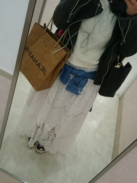 「SUPP.（サップ）のアイテム」を使った、ちぱさん（レディース・160cm）の春コーディネート