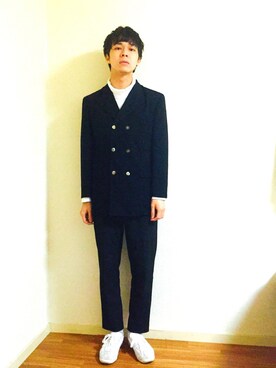 「tricot COMME des GARCONS（トリココムデギャルソン）のアイテム（テーラードジャケット）」を使った、むらたさん（メンズ・172cm）の春コーディネート