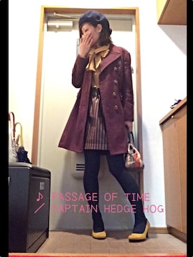 「ボンディング」｜「アイテム（チェスターコート）」を使った、かなつんさん（レディース・166cm）の秋コーディネート