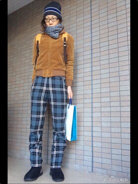 かなつんさんの（HARRIS TWEED | ハリスツイード）を使ったコーディネート