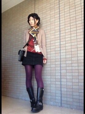 「ZARA BASIC（ザラベーシック）のアイテム（テーラードジャケット）」を使った、かなつんさん（レディース・166cm）の冬コーディネート