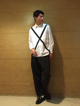 「HERE'S（HERE'S）のアイテム（シューズ）」を使った、freemankwanさん（メンズ・186cm）の秋コーディネート