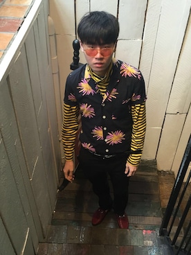 「A land（エーランド）のアイテム（トップス）」を使った、freemankwanさん（メンズ・188cm）の冬コーディネート
