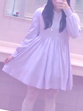 「アイテム（レッグウォーマー、パープル系）」を使った、♡ chihiro ♡さん（レディース・157cm）の春コーディネート