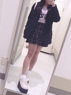 「黒×ピンク」｜「アイテム（その他シューズ）」を使った、♡ chihiro ♡さん（レディース・157cm）の冬コーディネート