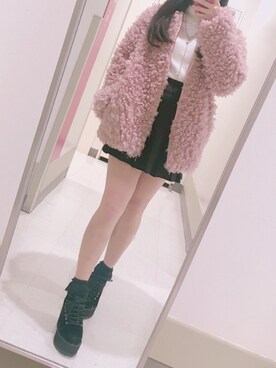 「ohotoro」｜「アイテム（ブルゾン）」を使った、♡ chihiro ♡さん（レディース・157cm）の冬コーディネート