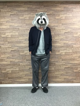 「Martin Margiela」｜「アイテム（ミリタリージャケット）」を使った、araikumaoさん（メンズ・176cm）の春コーディネート