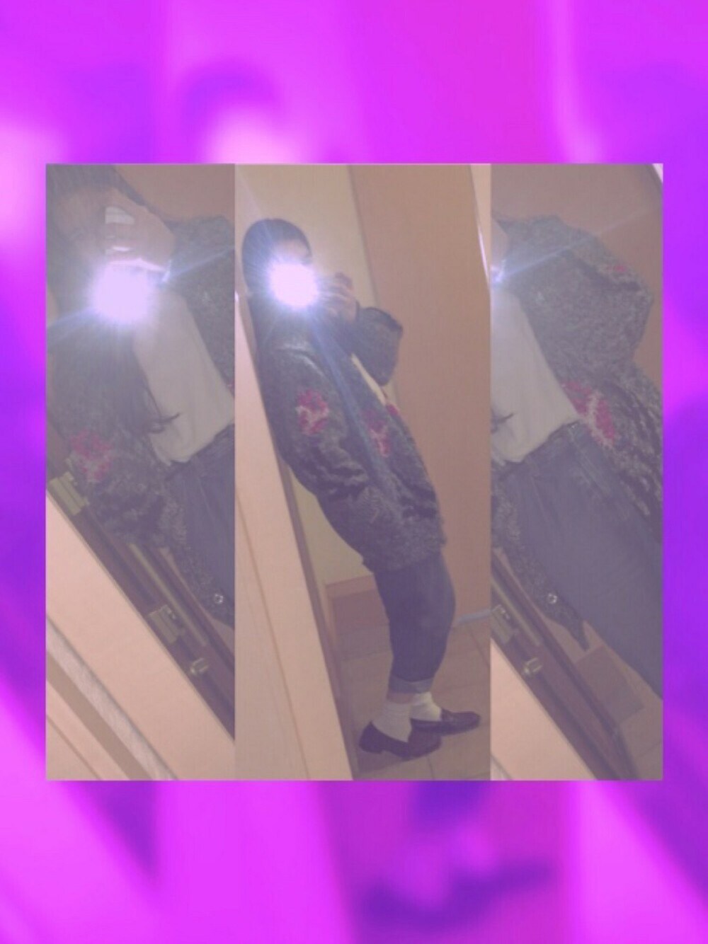 ブラウン系のシューズ、ホワイト系のトップス、ホワイト系のTシャツ/カットソーを着用したレディースの冬コーディネートの1枚目の写真