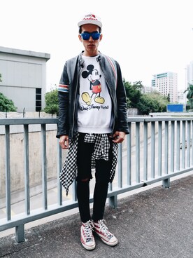 「sweatshirt」｜heylamaboyさん（メンズ・185cm）の冬コーディネート