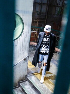 「sweatshirt」｜heylamaboyさん（メンズ・185cm）の冬コーディネート