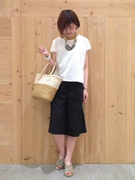 「アイテム（かごバッグ）」を使った、JOURNAL STANDARD relumeくずはモール店 Lady'sスタッフさん（メンズ・165cm）の春コーディネート