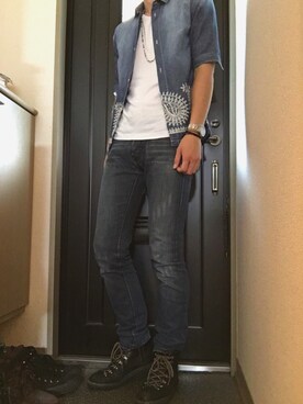 「CEBO（セボ）のアイテム」を使った、hiyokoさん（メンズ・179cm）の秋コーディネート