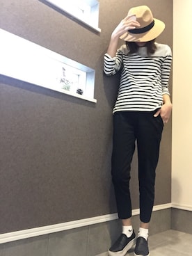 「ボーダートップス」｜sayakaさん（レディース・166cm）の春コーディネート