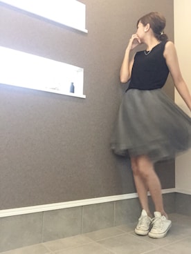 「ノスタルジア」｜「アイテム（スニーカー）」を使った、sayakaさん（レディース・166cm）の夏コーディネート