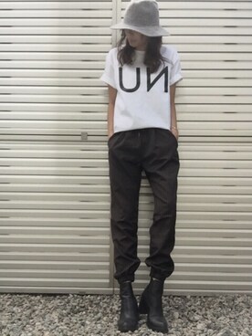 「fifth（フィフス）のアイテム（帽子）」を使った、sayakaさん（レディース・166cm）の夏コーディネート