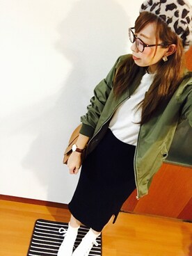 「ダニエルウェリントン」｜「アイテム（ハンチング/ベレー帽）」を使った、mai*さん（レディース・158cm）の秋コーディネート