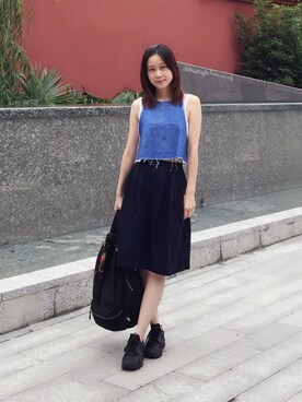 「holiday」｜「アイテム（その他トップス）」を使った、NicoJinさん（レディース・163cm）の秋コーディネート