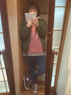 「コンバンース」｜mash☺さん（レディース・156cm）の秋コーディネート
