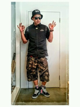 「Subciety（サブサエティ）のアイテム（財布/小物）」を使った、さぶちゃんさん（メンズ・177cm）の夏コーディネート