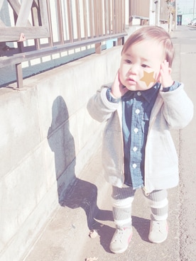 HoNoRiiin.さん（キッズ・70cm）の冬コーディネート