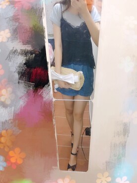 「Dip Drops（Dip Drops）のアイテム」を使った、Kauska Ngさん（レディース・159cm）の夏コーディネート