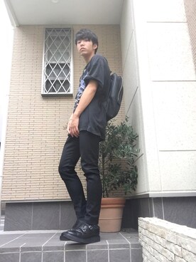 「rag & bone（ラグアンドボーン）のアイテム（バッグ）」を使った、Kazuyoshi Shinodaさん（メンズ・178cm）の夏コーディネート