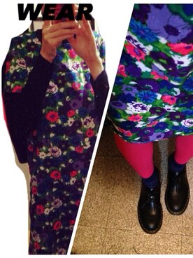 「Dr. Martens（ドクターマーチン）のDr.Martens (ドクターマーチン)/1461 3EYE GIBSON SHOES（その他シューズ）」を使った、pororiさん（レディース・162cm）の冬コーディネート