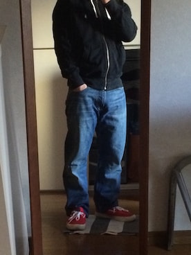 「アイテム（パーカー）」を使った、りゅういちさん（メンズ・160cm）の秋コーディネート