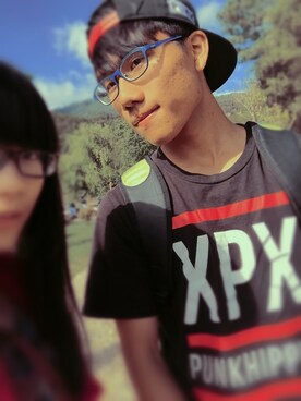 「XPXのアイテム」を使った、胡浠澤さん（メンズ・175cm）の夏コーディネート