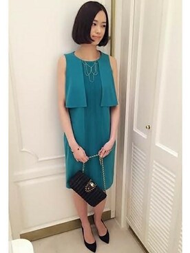 「FIGARO Paris（フィガロパリ）のアイテム（アクセサリー）」を使った、スタッフ4さん（レディース・165cm）の冬コーディネート