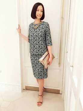 「FIGARO Paris（フィガロパリ）のアイテム（アクセサリー）」を使った、スタッフ4さん（レディース・165cm）の春コーディネート
