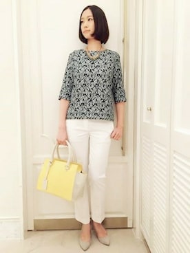 「FIGARO Paris（フィガロパリ）のアイテム」を使った、スタッフ4さん（レディース・165cm）の春コーディネート