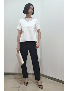 「FIGARO Paris（フィガロパリ）のアイテム（アクセサリー）」を使った、スタッフ4さん（レディース・165cm）の春コーディネート