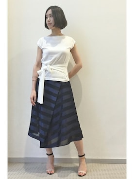 「FIGARO Paris（フィガロパリ）のアイテム（アクセサリー）」を使った、スタッフ4さん（レディース・165cm）の春コーディネート