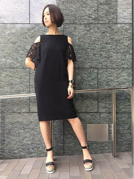 「FIGARO Paris（フィガロパリ）のアイテム（アクセサリー）」を使った、スタッフ4さん（レディース・165cm）の夏コーディネート