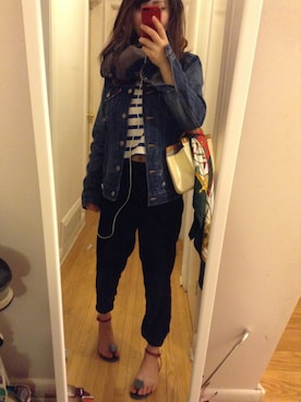 「Yves Saint Laurent（イヴサンローラン）のアイテム（サンダル）」を使った、yasukoさん（レディース・155cm）の春コーディネート