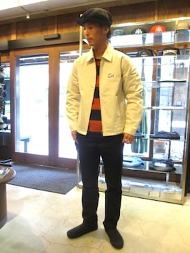 「CALEE（キャリー）のアイテム」を使った、RealjamSTAFFさん（メンズ・170cm）の秋コーディネート