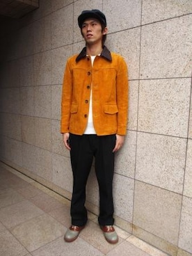 「CALEE（キャリー）のアイテム」を使った、RealjamSTAFFさん（メンズ・180cm）の秋コーディネート