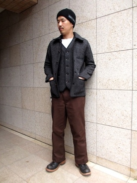 「GANGSTERVILLE（ギャングスタービル）のアイテム（ジャケット/アウター）」を使った、RealjamSTAFFさん（メンズ・170cm）の秋コーディネート