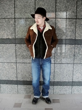 「COOTIE」｜「アイテム（その他アウター）」を使った、RealjamSTAFFさん（メンズ・170cm）の冬コーディネート