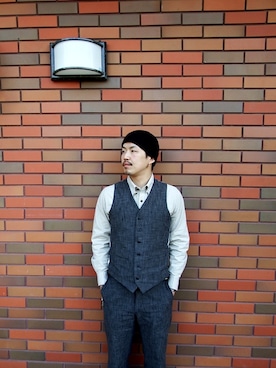 「GANGSTERVILLE（ギャングスタービル）のアイテム（ジャケット/アウター）」を使った、RealjamSTAFFさん（メンズ・166cm）の春コーディネート