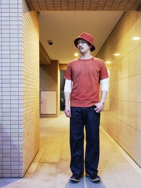 「アイテム（スウェット）」を使った、RealjamSTAFFさん（メンズ・168cm）の春コーディネート