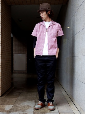 「CALEE（キャリー）のアイテム」を使った、RealjamSTAFFさん（メンズ・180cm）の春コーディネート