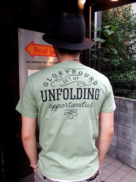 「アイテム（Tシャツ/カットソー）」を使った、RealjamSTAFFさん（メンズ・170cm）の夏コーディネート