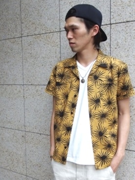 「CALEE（キャリー）のアイテム」を使った、RealjamSTAFFさん（メンズ・180cm）の夏コーディネート